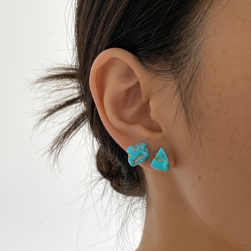 Colorful Bohemian Style Chip Earrings, Retro Minimalist